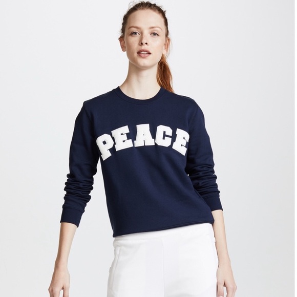 Sport Peace Letterman Navy Sweatshirt 